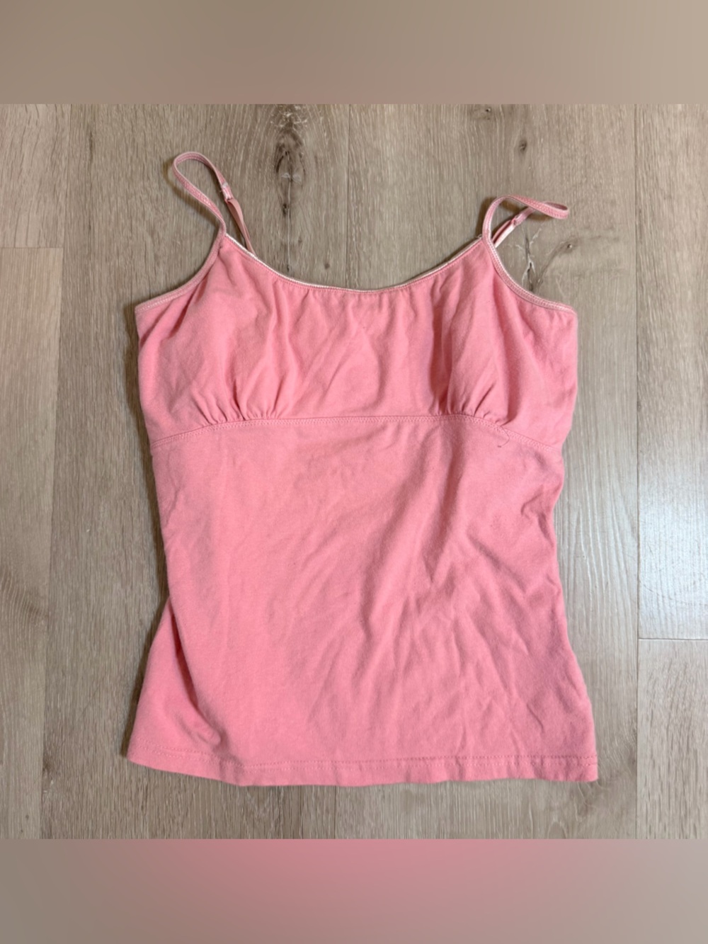 Deadstock Energie Vintage Pink Spaghetti Strap Cami - Size L